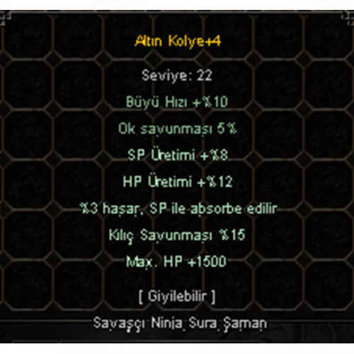  5 Efsun Altın Kolye